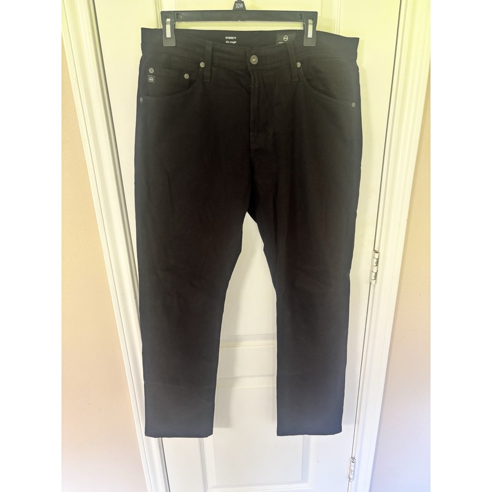 AG Adriano Goldschmied The Everett SUD Black Sueded Pants Jeans Men's 32X32 Slim